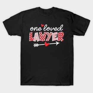 Lawyer Valentines Day T-Shirt - One Loved Lawyer Heart T-Shirt